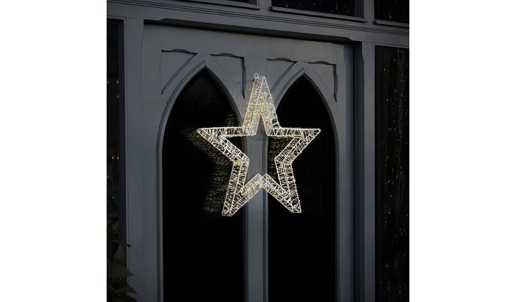 Charles Bentley Indoor Outdoor 50cm Light Up Christmas Star