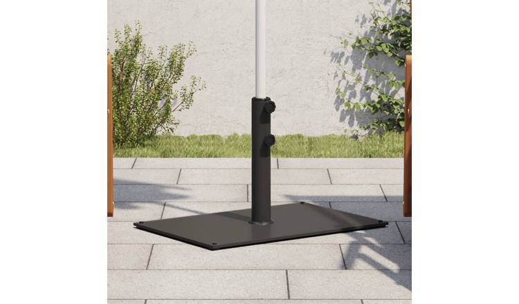 Walplus Parasol Base for dia / Poles 15 kg Rectangular - Black - 48 mm
