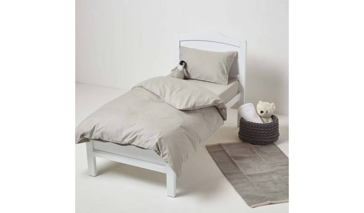Homescapes Egyptian Cotton Cot Bed Duvet Cover Set - Grey