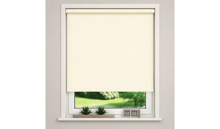 New Edge Blinds Cream Thermal Blackout Roller Blind - 130cm x 165cm