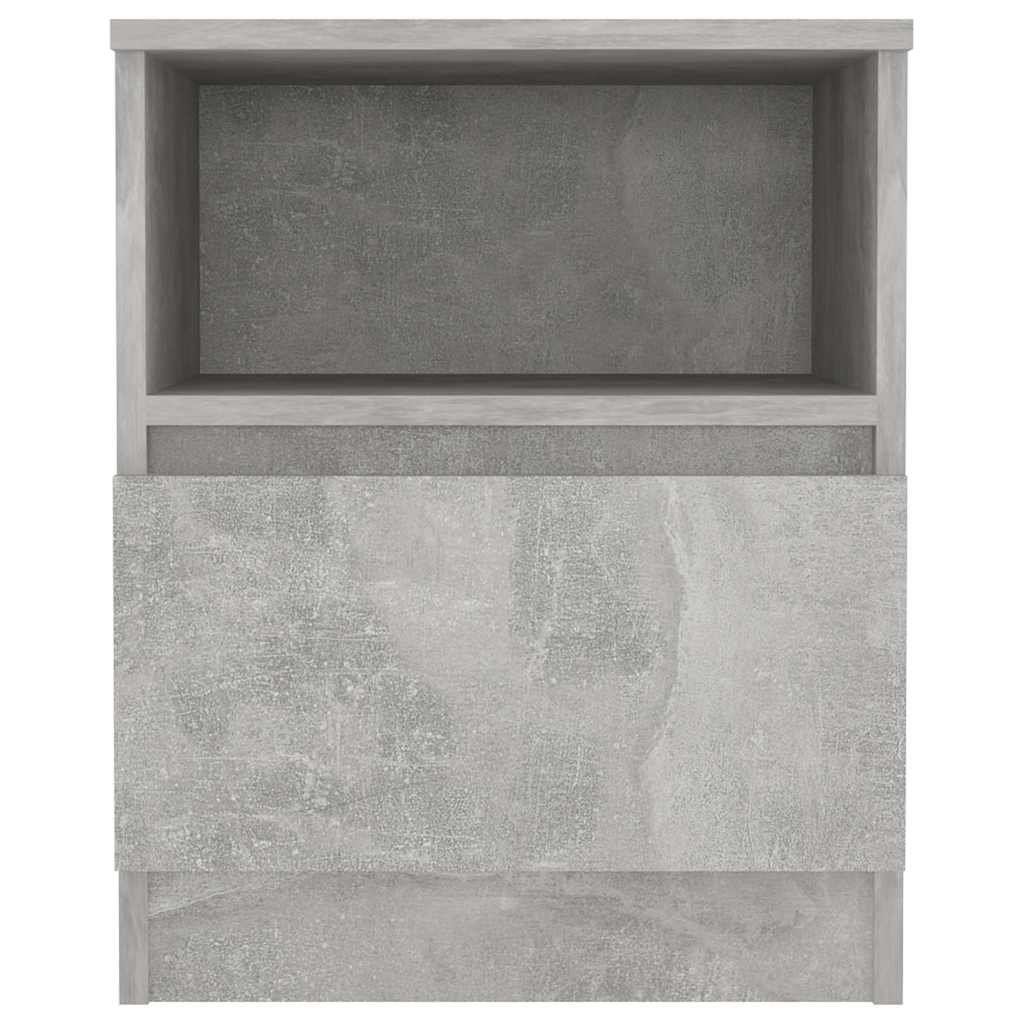 Walplus Pack of 2 1 Drawer Bed Cabinet - Stone Grey - 40 x 40 x 50 cm - Image 4