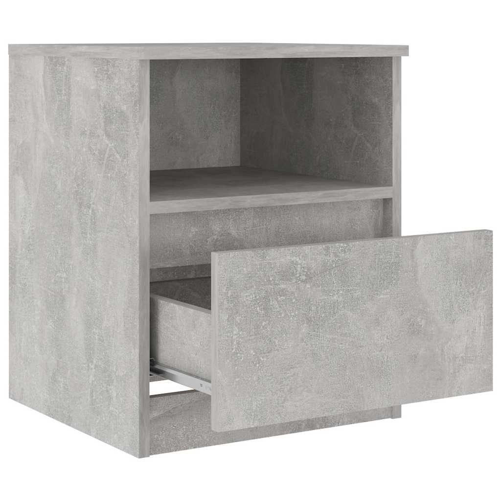 Walplus Pack of 2 1 Drawer Bed Cabinet - Stone Grey - 40 x 40 x 50 cm - Image 5