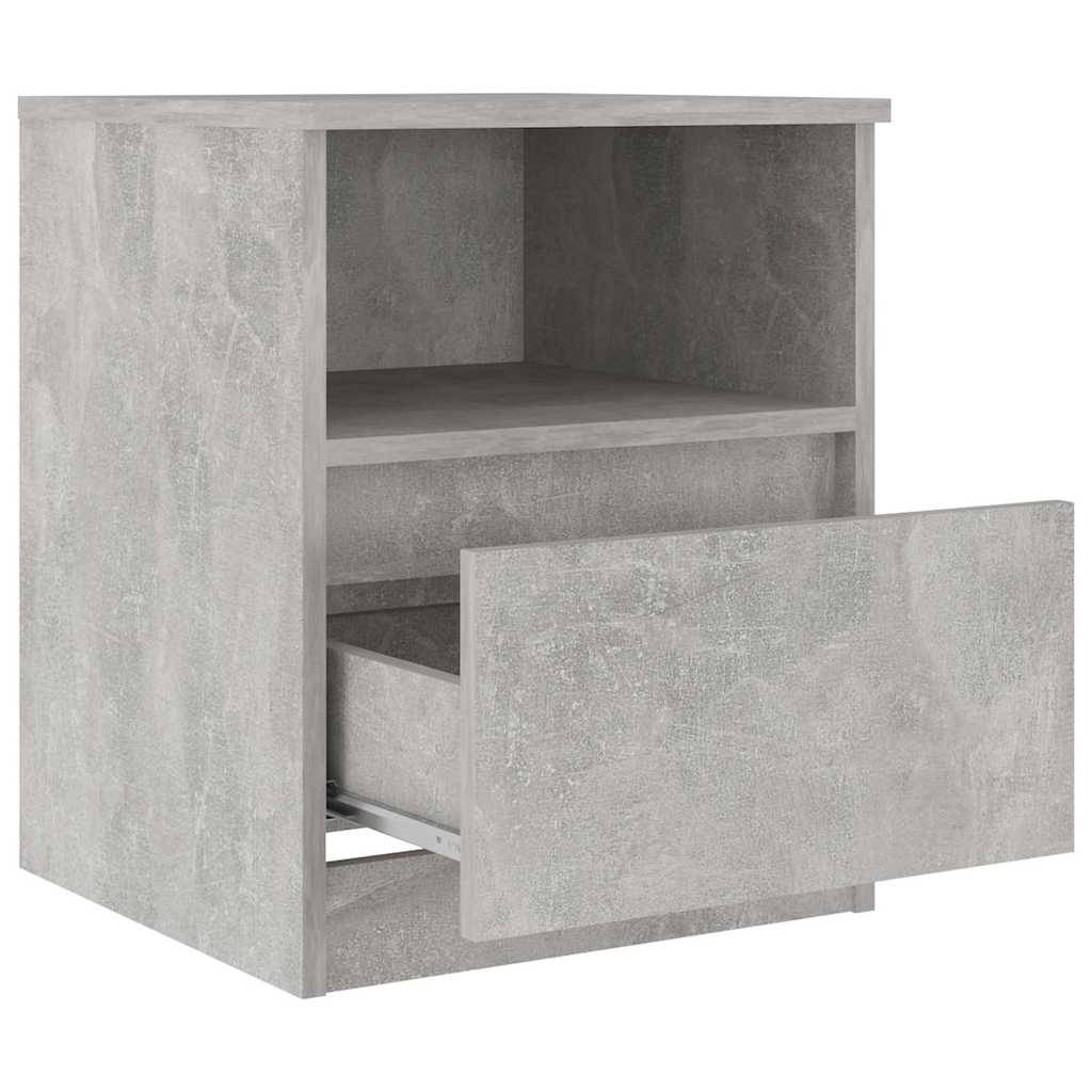 Walplus Pack of 2 1 Drawer Bed Cabinet - Stone Grey - 40 x 40 x 50 cm - Image 5