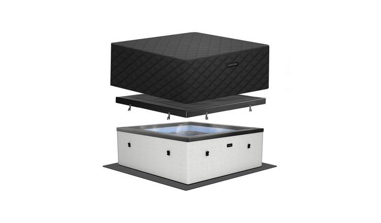 Wave Garda 4-Person Eco Foam Hot Tub with EnergySave Bundle - Pebble White