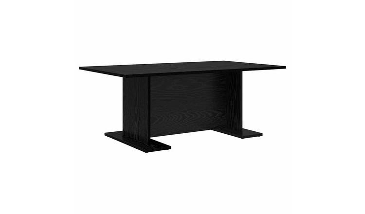 Walplus Engineered Wood Coffee Table - Black Oak - 103.5 x 60 x 40 cm