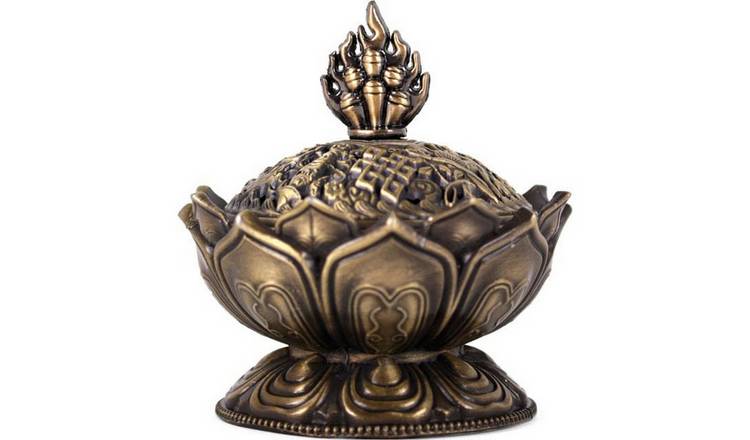 Something Different Metal Lotus Incense Cone Holder - Copper