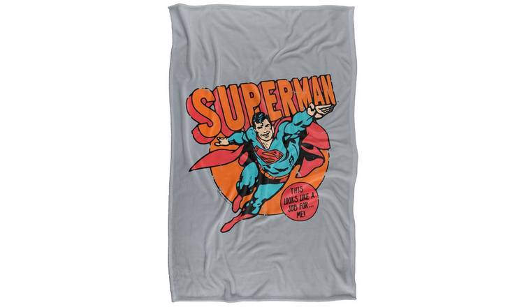 Superman Job For Me Printed Soft Touch Blanket - 147cm x 91cm