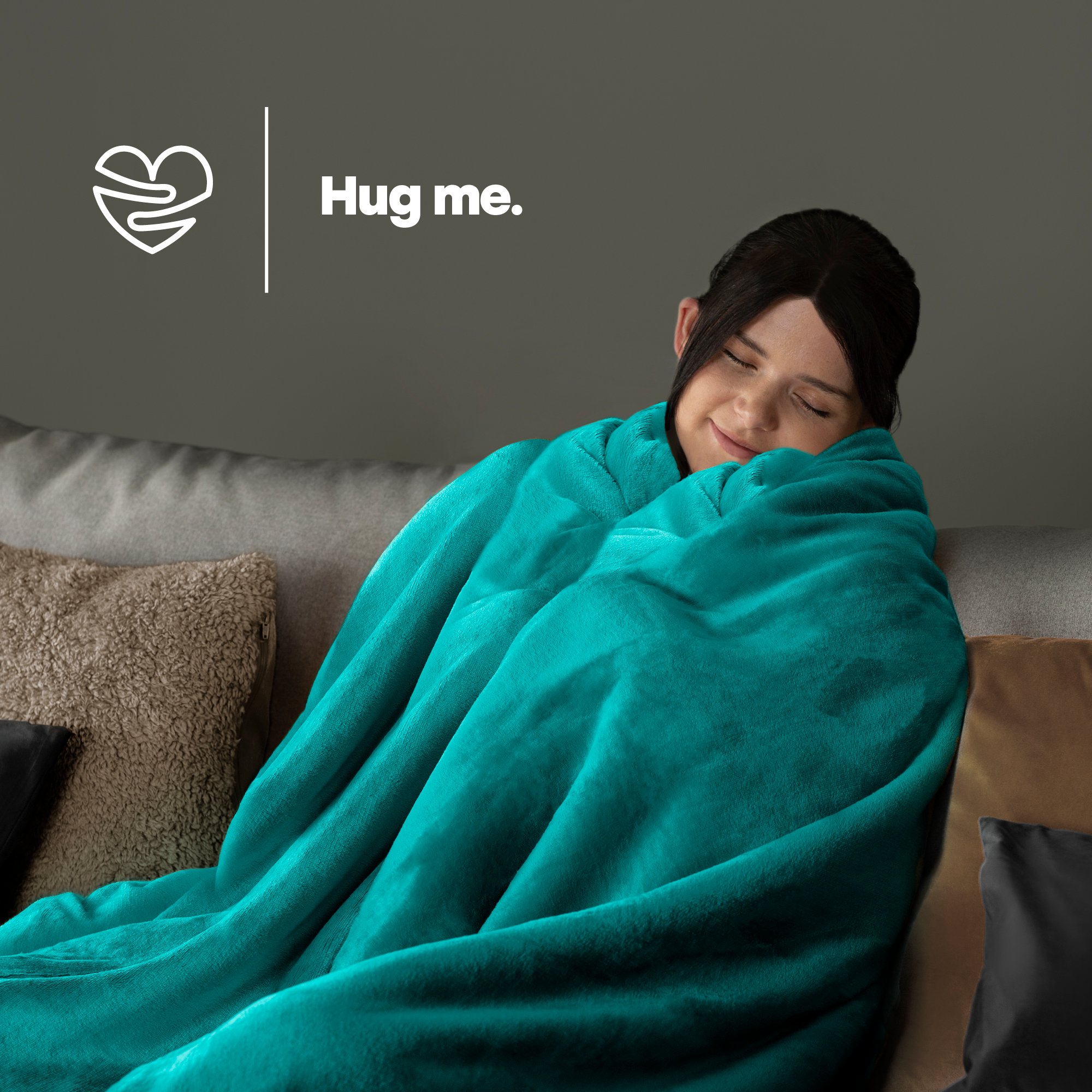 LIVIVO Single Fleece Blanket - Ocean Blue - Image 3