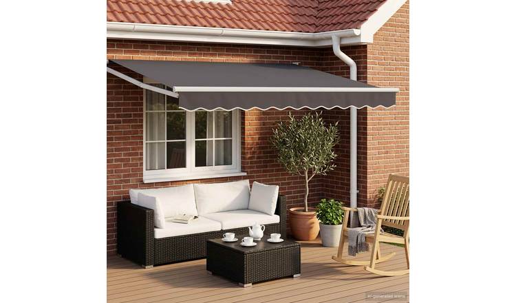 Walplus Electric Aluminium - Anthracite and White - 350 x 250 cm - White Frame