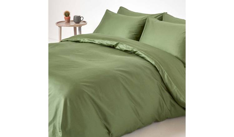 Homescapes Organic Egyptian Cotton Moss Green Bedding Set - Single