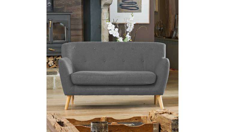 Artemis Home Lynwood  Fabric 2 Seat Sofa - Dark Grey