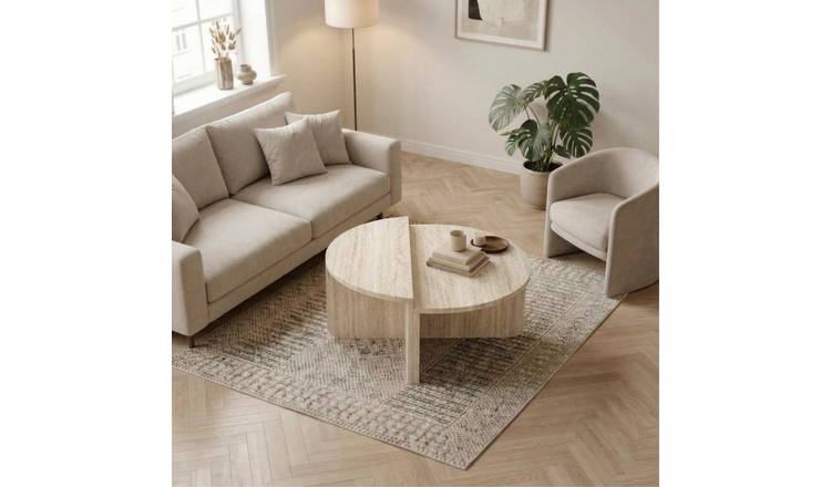 Decortie Aloeva Particleboard Nesting Coffee Table Set - Stone