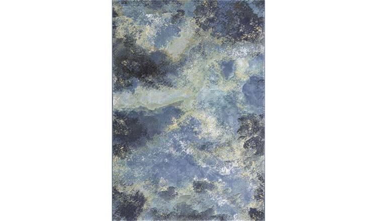 Mega Flooring Blue Modern Abstract Rug - 120 x 170cm