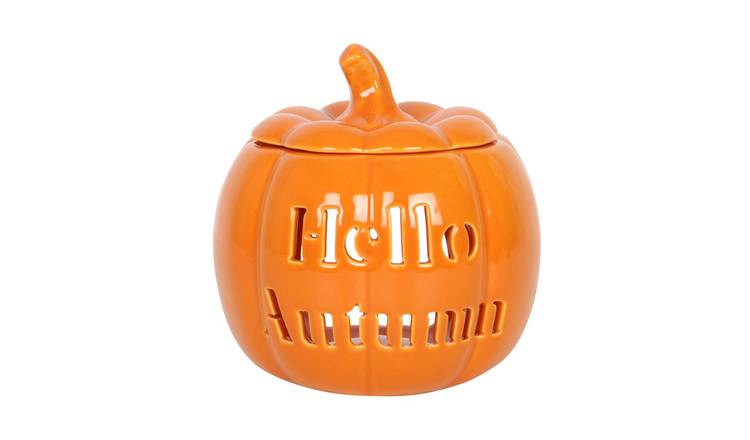 Something Different Hello Autumn Ceramic Pumpkin Oil Burner - Orange