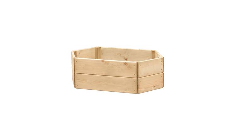 Greena Extended Hexagonal Wooden Raised Bed 60 x 30cm, 2 Tiers
