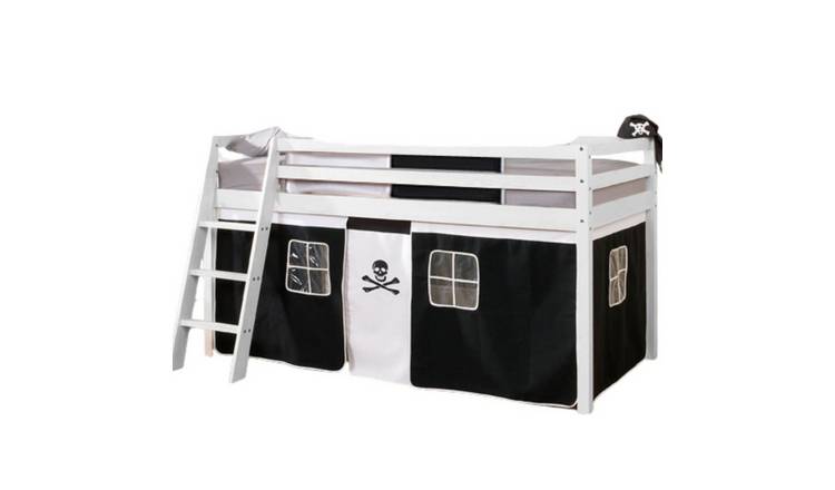 Noa & Nani Kids Cabin Play Tent Underbed Den in Pirate Design - Black & White