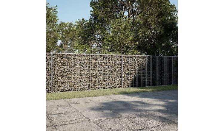 Walplus Stainless Steel Gabion Basket - Silver - 450 x 100 x 100 cm