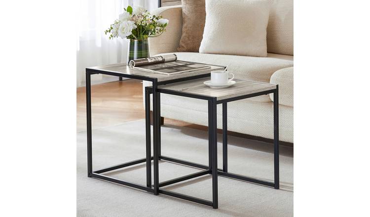 Vida Designs Brooklyn Nest of 2 Tables - Grey