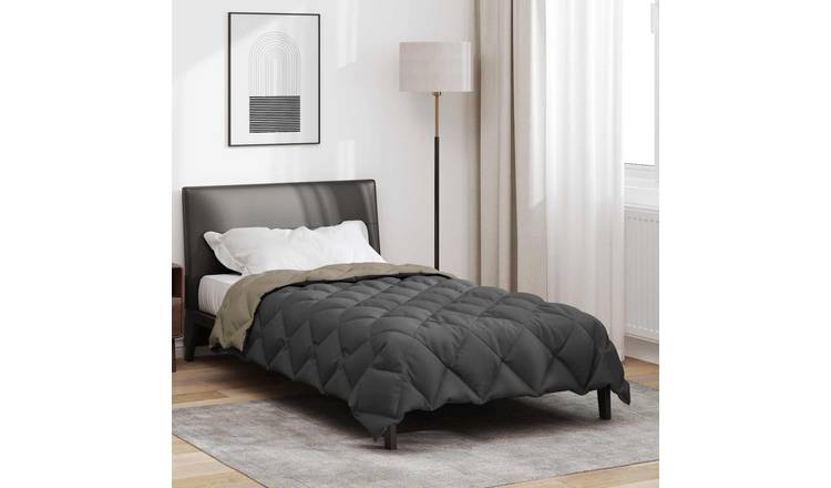 Walplus Winter Duvet and Microfibre - Light Grey and Anthracite - 135 x 200 cm