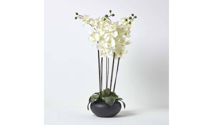 Homescapes Handcrafted Oriental Style Artificial Orchids - Cream