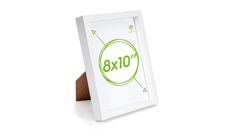Nicola Spring 3D Box Photo Frame - 8" x 10" - White