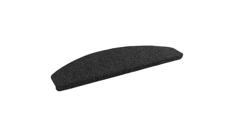 Walplus Pack of 15 Self-Adhesive Needle-Punched Stair Mats - Black - 80 x 28 cm