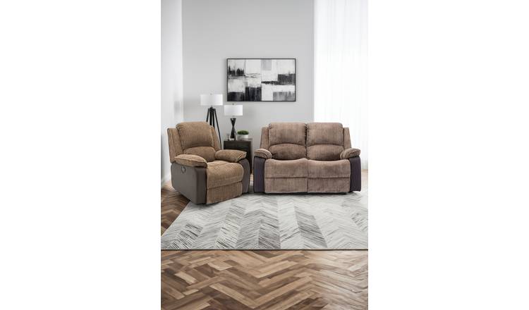 Furniture Online Postana Electric Recliner 1+2 Seater Sofa Set - Brown