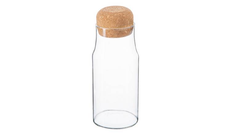 Argon Tableware Glass Storage Bottle with Cork Lid
