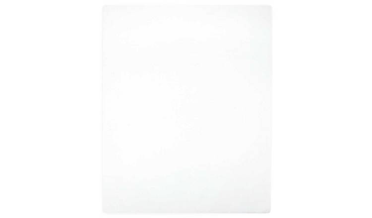 Walplus Cotton Jersey Fitted Sheet - White - 160 x 200 cm