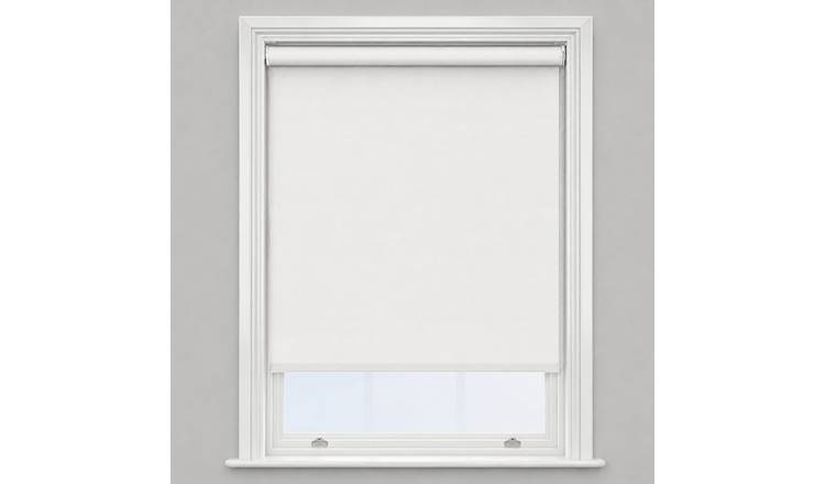 New Edge Blinds White Water Resistant Blackout Roller Blinds - 45cm x 160cm