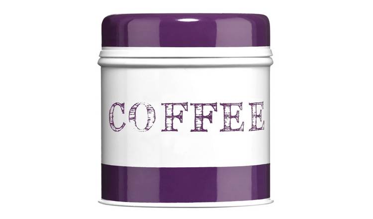 Orsina Sketch Coffee Canister – Purple and White