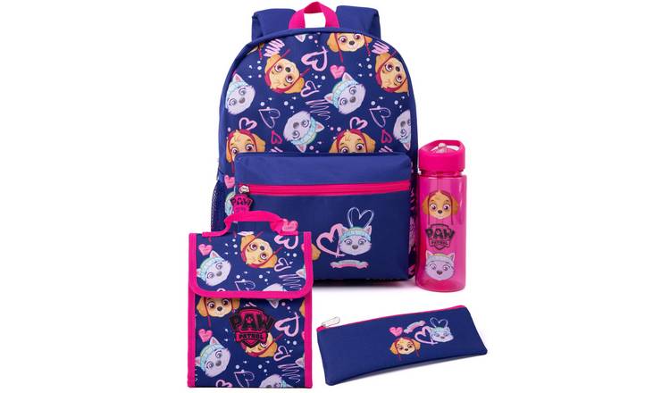 Paw Patrol Kids Girls 4 Piece Backpack Set - Blue