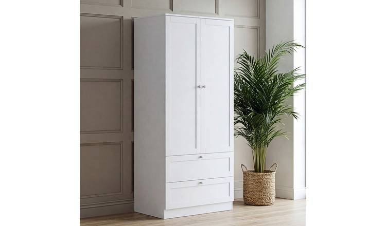 Vida Designs Altino 2 Door 2 Drawer Wardrobe - White