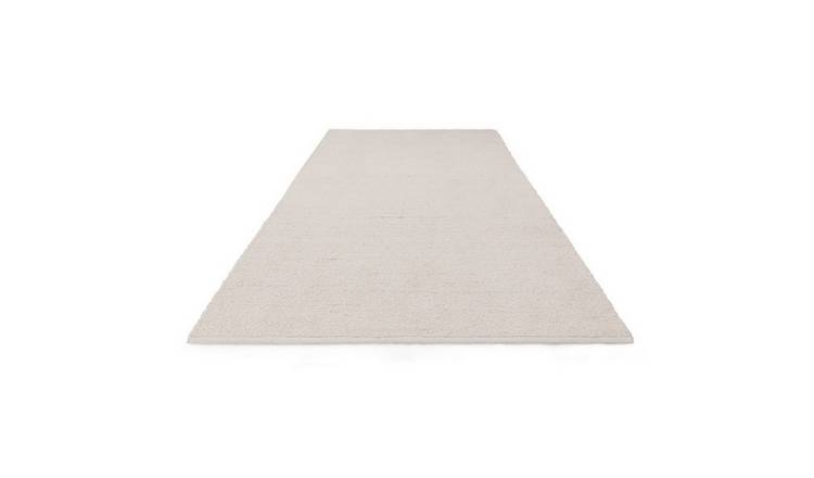 Mega Flooring White Handmade Plain Rug - 120 x 170cm