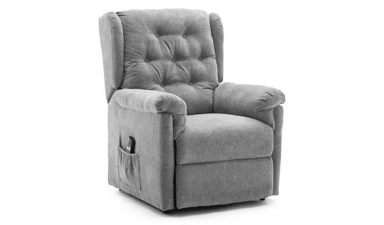 Furniture Online Barnsley Fabric Single Motor Rise Recliner Chair - Grey
