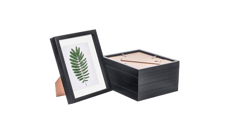 Nicola Spring 3D Box Photo Frames - 8 x 10" with Mount - Set of 5 - Black