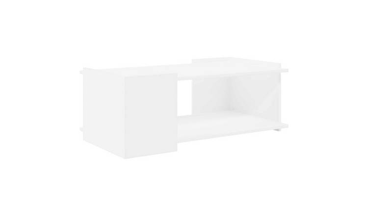 Walplus Engineered Wood Coffee Table - White - 90 x 50 x 33 cm