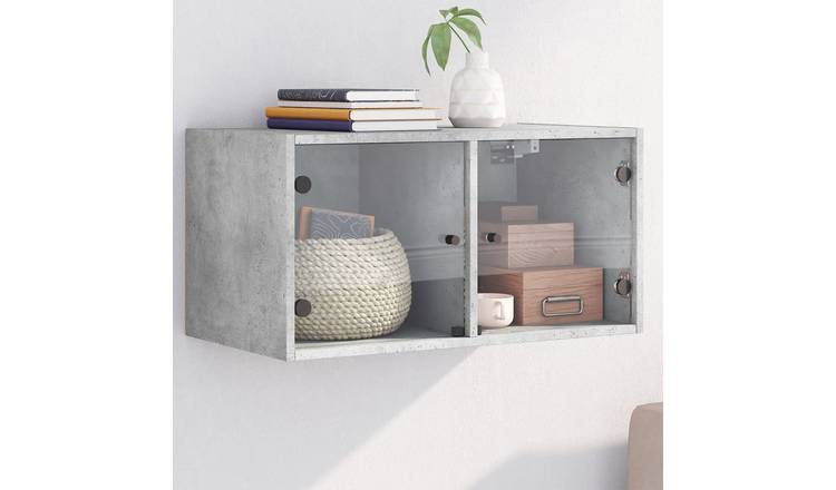 Walplus Engineered Wood Wall Cabinet - Granite Grey - 68.5 x 37 x 35 cm