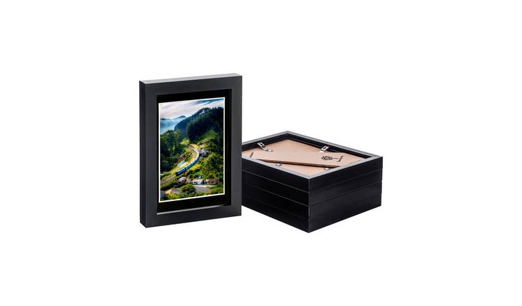 Nicola Spring Photo Frames - 5" x 7" with Mount - Set of 5 - Black
