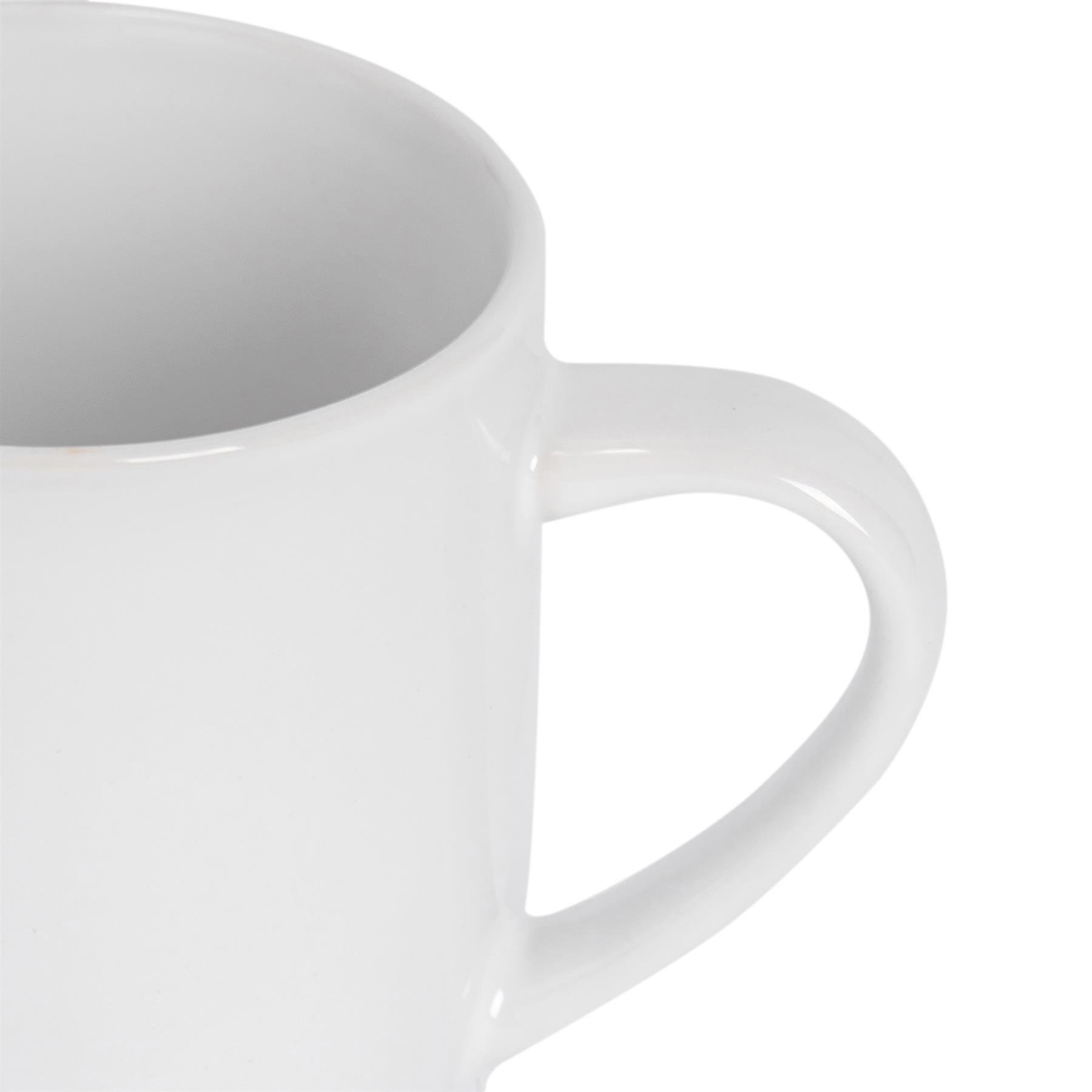 Argon Tableware Coloured 350ml Coffee Mugs Pack of 4 - White - Image 4