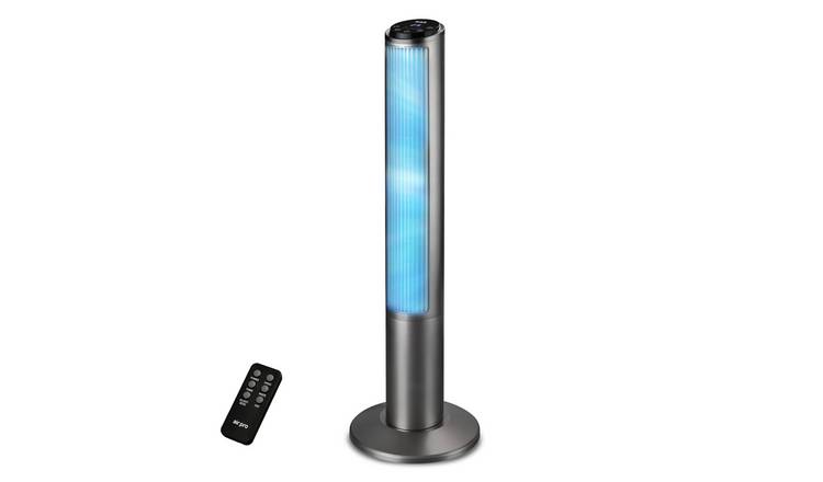 Air Pro 40in Smart Voice Control Tower Fan with 3 Speeds & 15H Timer - Grey