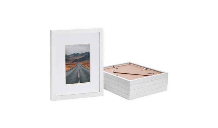 Nicola Spring Photo Frames - 8" x 10" with Mount - Set of 5 - White