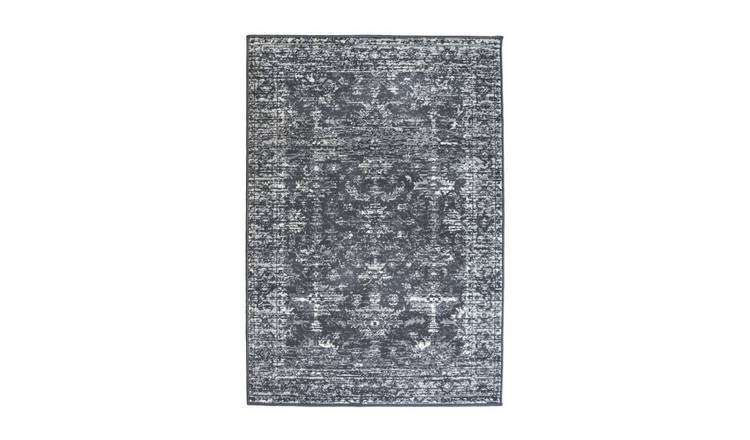 Mega Flooring Black Traditional Abstract Rug - 160 x 230cm