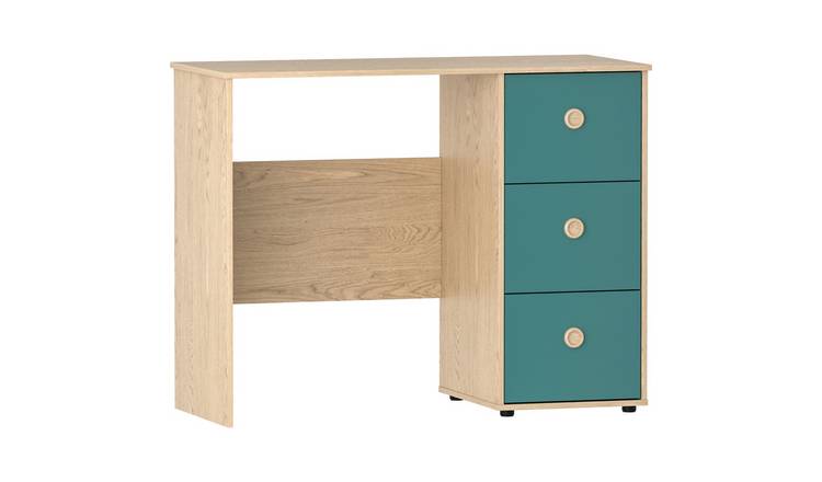 Junior Vida Neptune 3 Drawer Desk - Blue & Oak