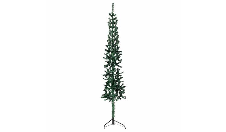 Walplus 176 Branch Tips Slim Half Artificial Christmas Tree - Green - 150 cm