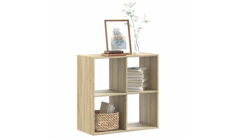Walplus Engineered Wood Bookcase - Light Oak - 68.5 x 32 x 68.5 cm