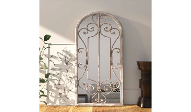 Walplus Iron Wall Mirror Modern Design - Cream - 70 x 30 cm