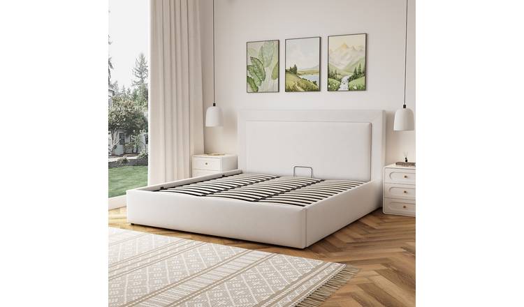 Artemis Home Weston Fabric 180cm Superking Ottoman Bed with Storage - Beige