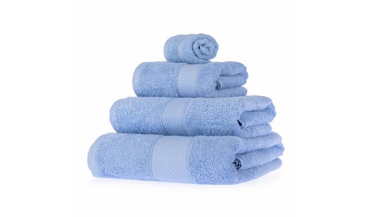 Homescapes Turkish 4 Piece Cotton Bath Towel Set - Light Blue