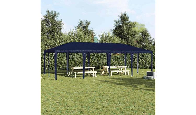 Walplus 8 x 4 m Polyethylene Steel Frame Party Tent - Blue